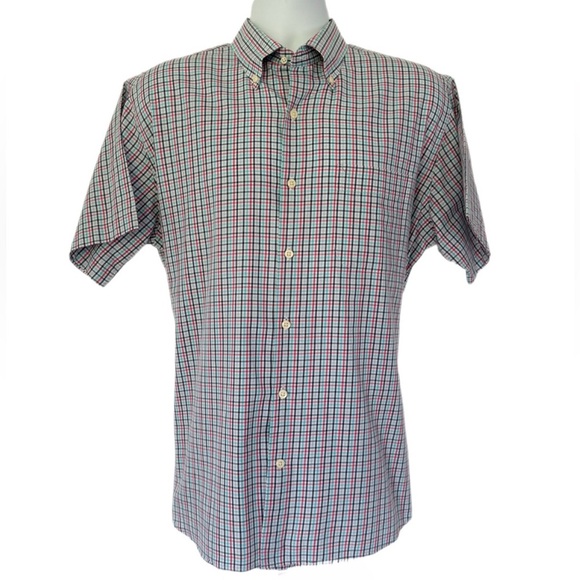 Peter Millar Plaid MS17W106CBS Short Sleeve Button-Down Shirt – Size L – NWOT - Picture 1 of 13